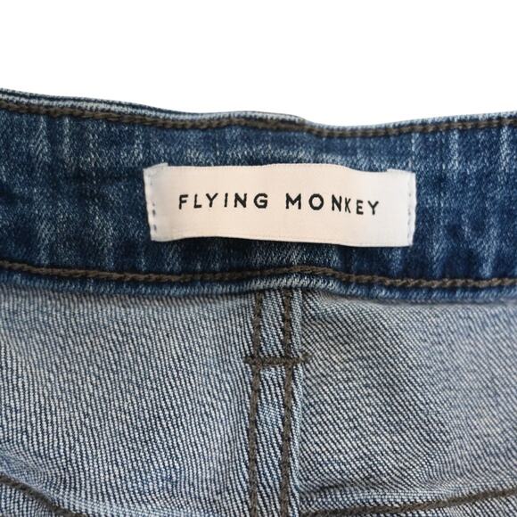 Flying Monkey Womens 28 High Rise Distressed Ankle Jean - Picture 9 of 11